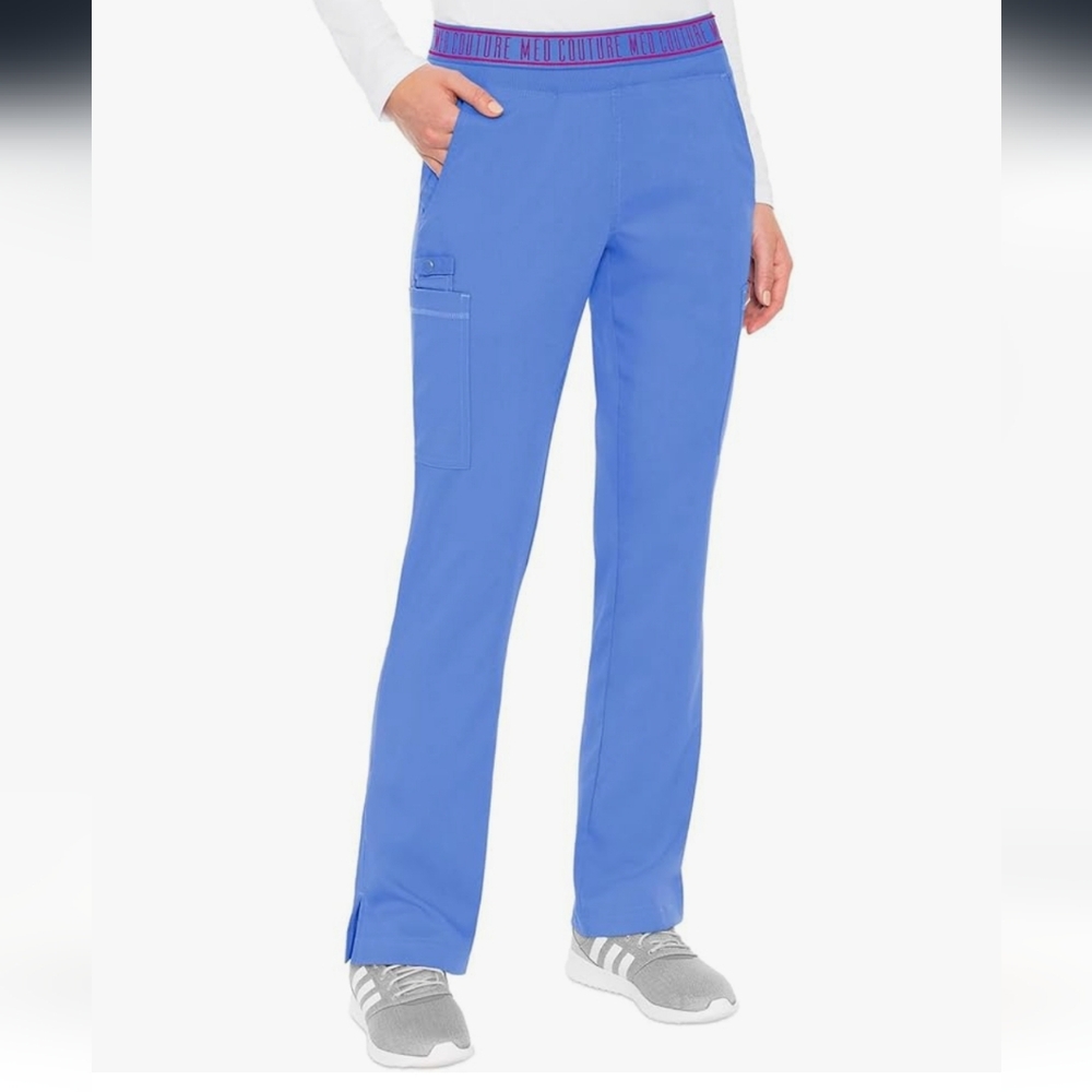 Med Couture Ceil Blue Pull-on Scrub Pant